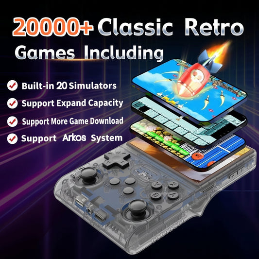 R36S Retro Handheld Game Console – 3.5" Pocket Video Player with 20,000 Games, 64GB/128GB Storage & Arkos 2.0 System 🎮✨