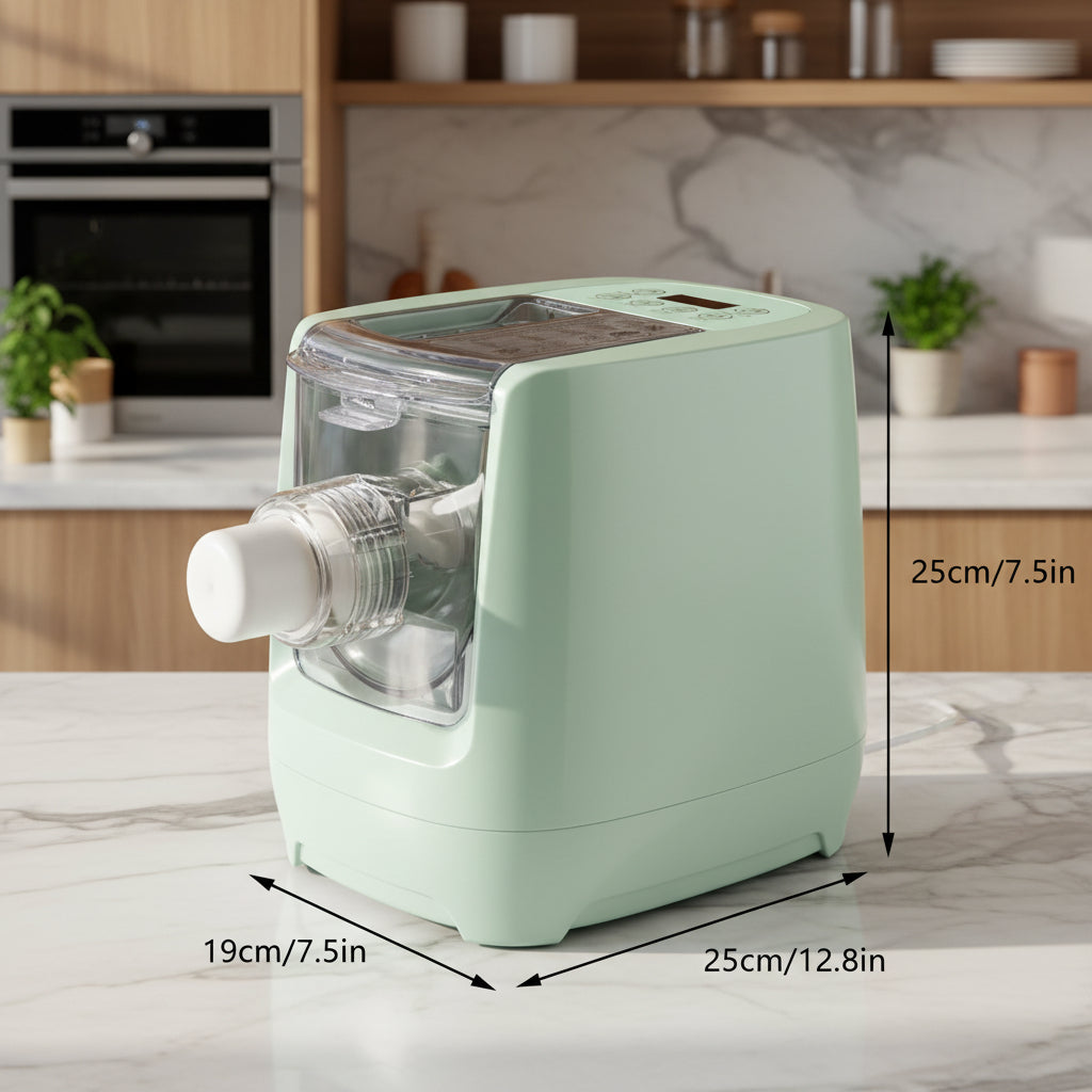 Electric Pasta Maker, 260W Automatic Noodle Maker Machine with 13 Pasta Shapes, 600G Flour Capacity Pasta Maker Machine with Measuring Cups, for Home Kitchen, Easy to Clean, Green