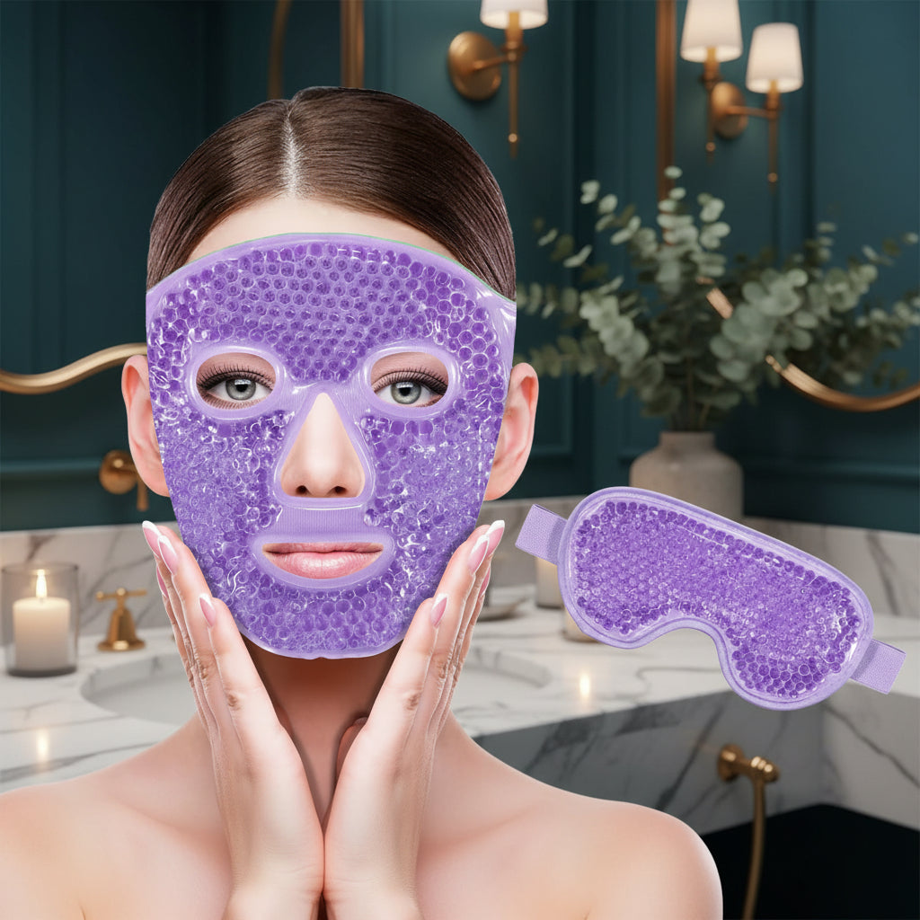 Gel Cooling Ice Face Eye Mask Facial Mask Hot Cold Compress Pack Gel Beads Cold Face Eye Mask Ice Pack,Compress Sleeping Facespa