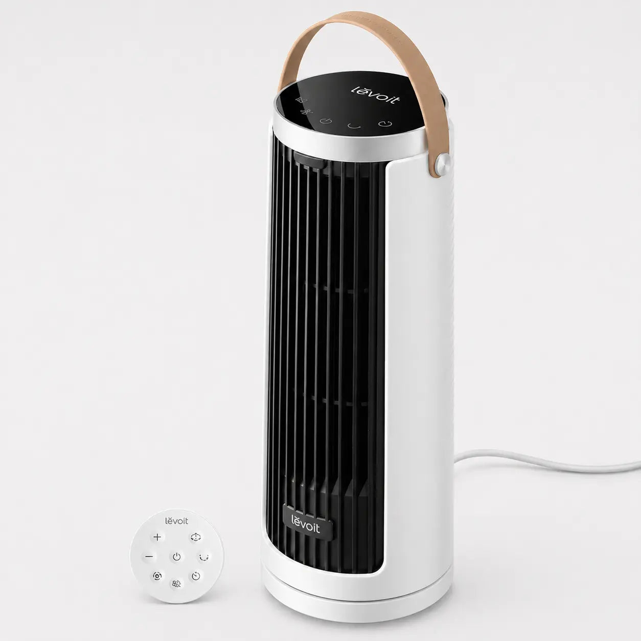 LEVOIT 2026 New Windi Tower Fan, Portable, up to 20H Runtime, 5 Speeds + Turbo, 0–90° Oscillation, 20Db Quiet DC Motor, 23 Ft/S Airflow, Night Light, Foldable Charging Base, Timer 2/4/8/12H, Cooling Fan, Cordless Fan, Summerwins