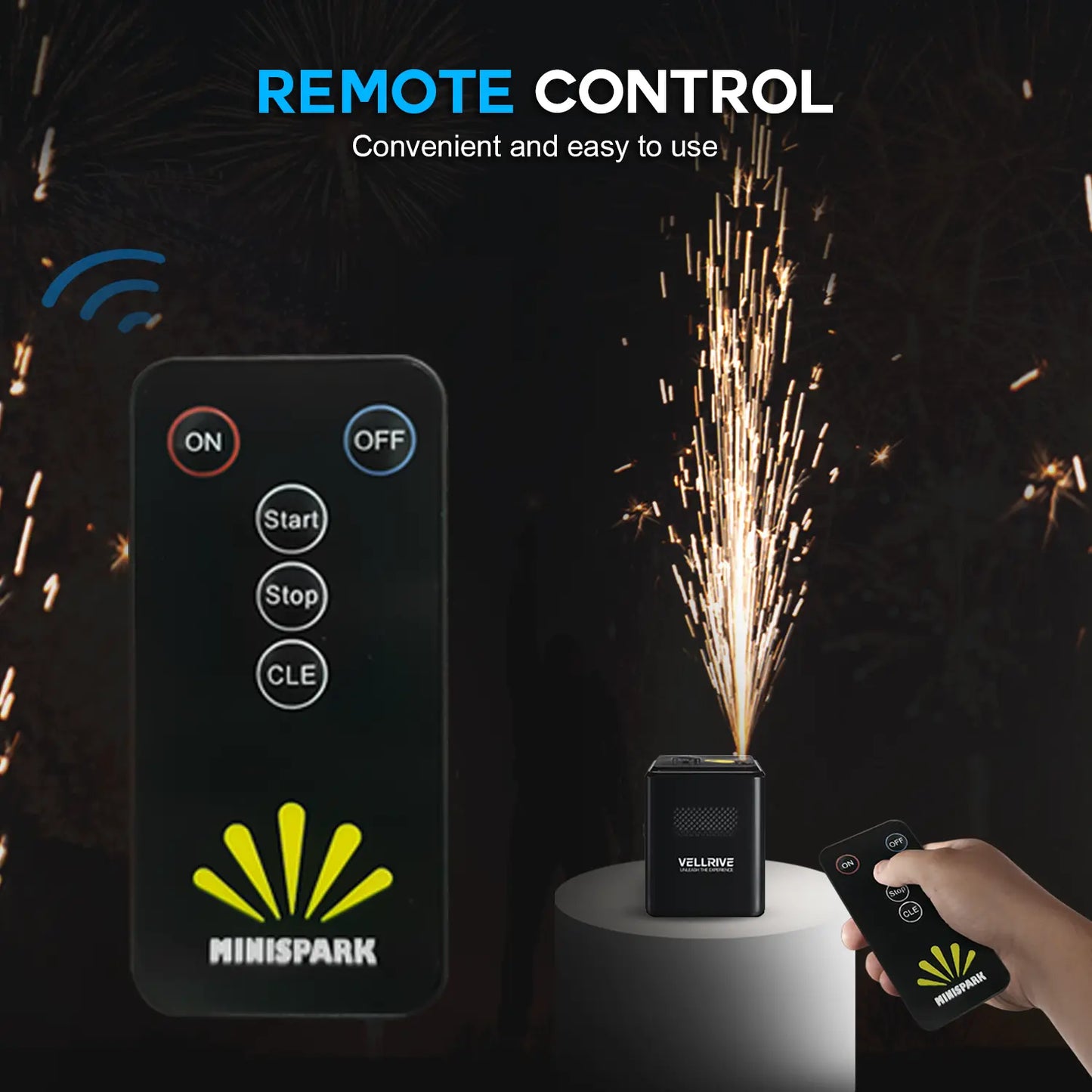 Premium Mini Cold Spark Machine Accessory Set - 50G Unforgettable Effect, Non-Heated Tech, Remote Control, Advanced Safety Features, Indoor & Outdoor Safe, Ideal for Weddings, Commercial Lighting Parties