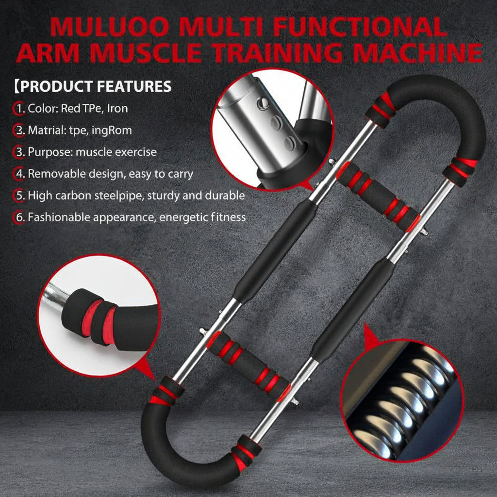 Arm Trainer,3 Level 60-100LBS Adjustable,Chest&Arm Workout Equipment for Men,Muscle&Strength Trainer,Portable Spring Resistance, Perfect Gift