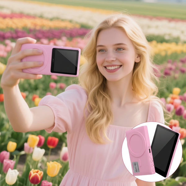 Wireless Magnetic Monitor Screen for Using Phone Rear Camera for Smartphone Selfie Vlog Live Stream Video Recording