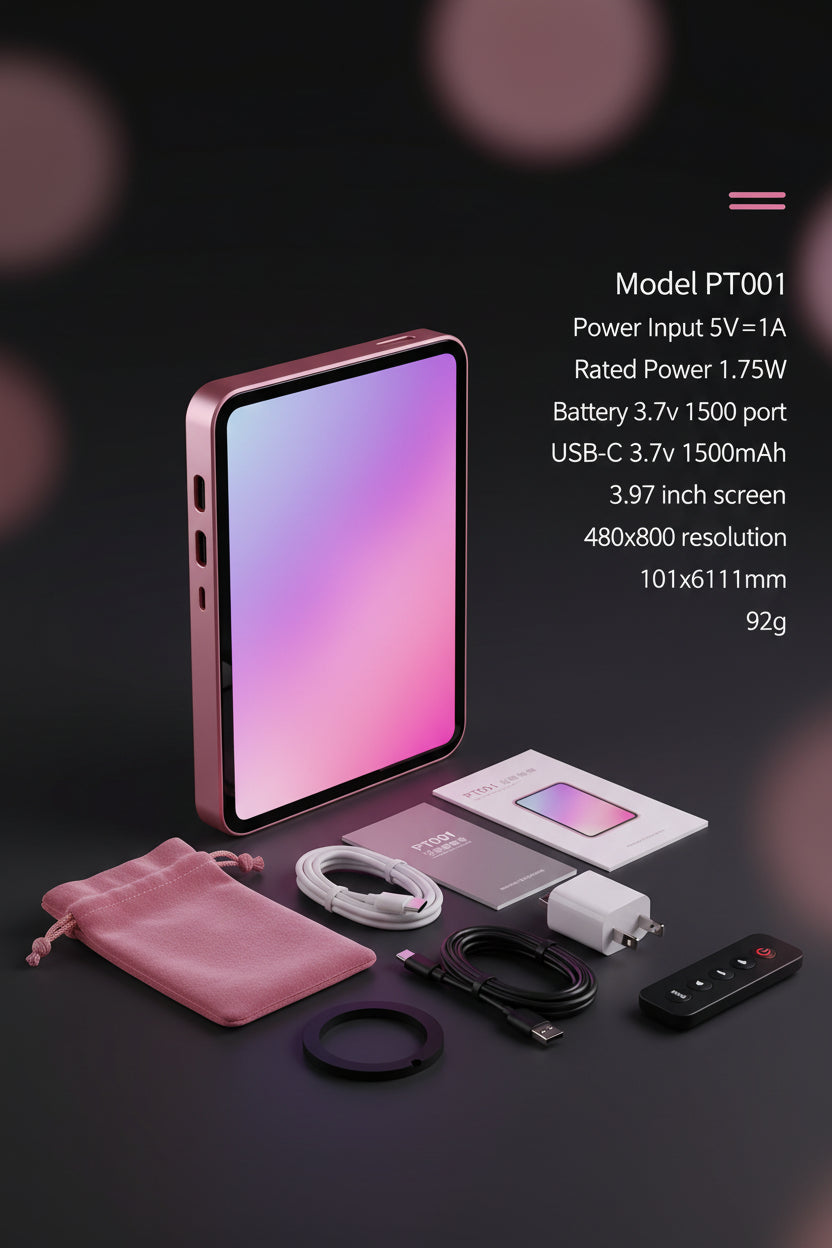Wireless Magnetic Monitor Screen for Using Phone Rear Camera for Smartphone Selfie Vlog Live Stream Video Recording