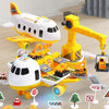 Adventure Skyfleet Playset - Large Airplane and Six Mini Construction Vehicles - Designed for Children Aged 3 to 10 - Encourages Creative Play