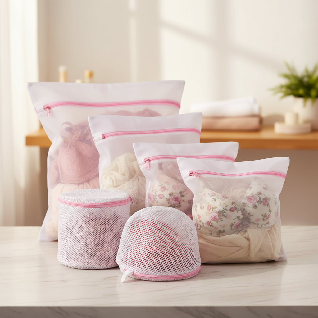 Mesh Laundry Bags for Delicates Durable Protective Wash Bags Travel Storage Bags for Intimates Lingerie, 7PCS (1XXL, 1XL,1L,1M,1S,2 Bra Bags)