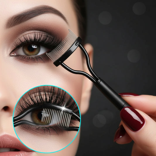 New Metal Brush Eyelash Brush Comb Stainless Steel Black Lash Separator Mascara Lift Curl Makeup Tool Eyelash Curler