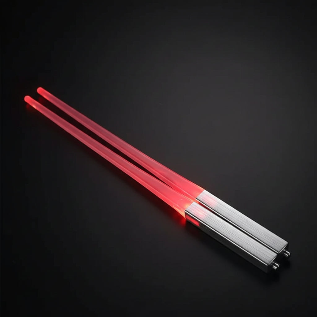 1 Pair LED Lightsaber Emits Light Chopsticks Reusable Washable and Removable Sushi Chopsticks Lightsaber Fun Glowing Chopsticks