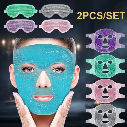 Gel Cooling Ice Face Eye Mask Facial Mask Hot Cold Compress Pack Gel Beads Cold Face Eye Mask Ice Pack,Compress Sleeping Facespa