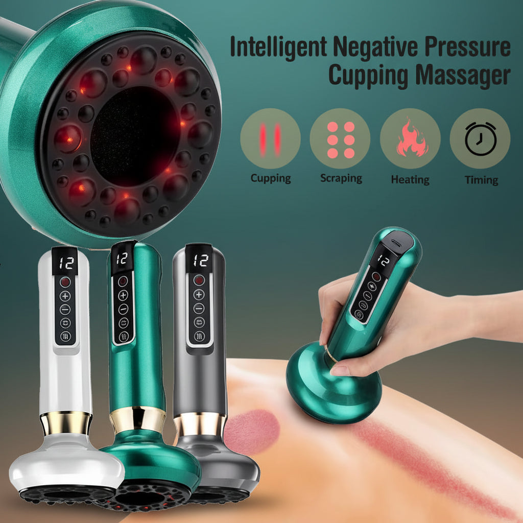 Smart Body Massager Vacuum Suction Device Cellulite Fat Bruning Handheld Chinese Sculpting Heating Cans for Belly Back Massage