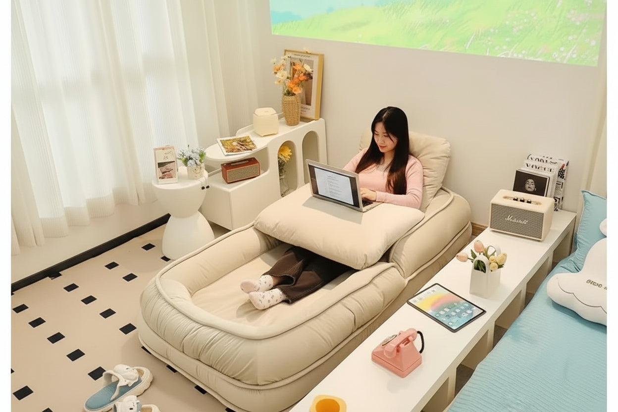 Thick, Soft and Comfortable Lazy Sofa, Huge Tatami for Sleeping and Lying on the Balcony, Multiple Colors to Choose From
