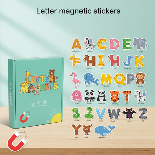 Magnetic Stickers Refrigerator Letters Cognitive Numbers Animal Matching Puzzle Game Baby Early Educational Toys for Children