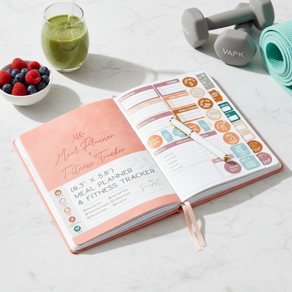 Weekly Meal Planner & Fitness Tracker – Log Workouts, Track Food, Calories & Macros 🥗📊💪