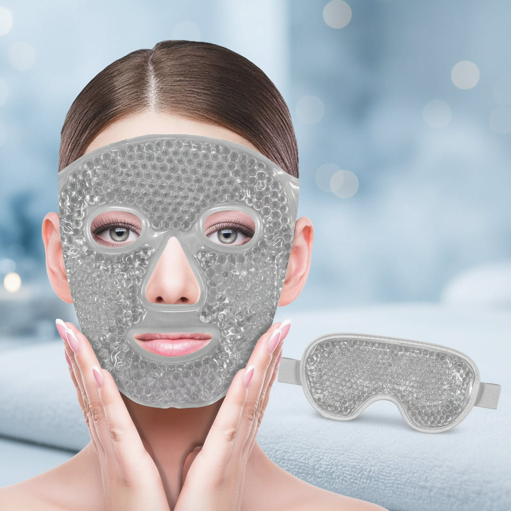 Gel Cooling Ice Face Eye Mask Facial Mask Hot Cold Compress Pack Gel Beads Cold Face Eye Mask Ice Pack,Compress Sleeping Facespa