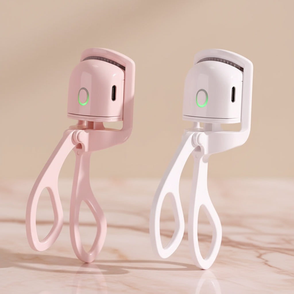 Ultraglow Electric Eyelash Curler Long-Lasting Curl for Perfectly Defined Lashes Your Professional Makeup Essential Eyelash Curlers Kit Lightweight Plastic Cosmetic Pack