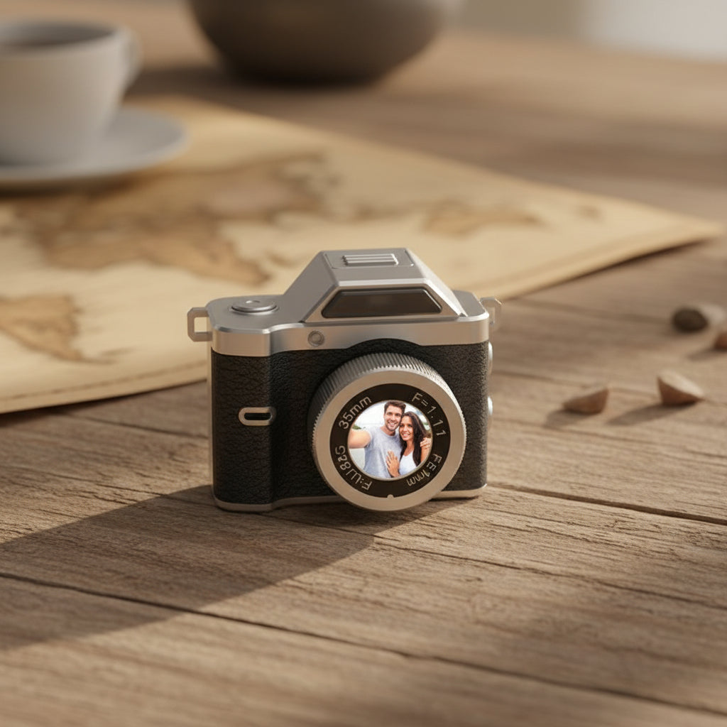 2026 FHD Retro Mini Keychain Camera Compact Thumb Pocket Digital Cam 1080P CCD Flash Magnetic Mount for Kids Travel Gift