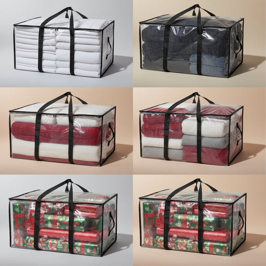 Oversized Moving Bags or Storage Bag – Large Moving Boxes with Backpack Straps, Zippers & Handles – Heavy-Duty Packing Bags for Moving, College Dorm, Christmas Decorations, 6 Pack