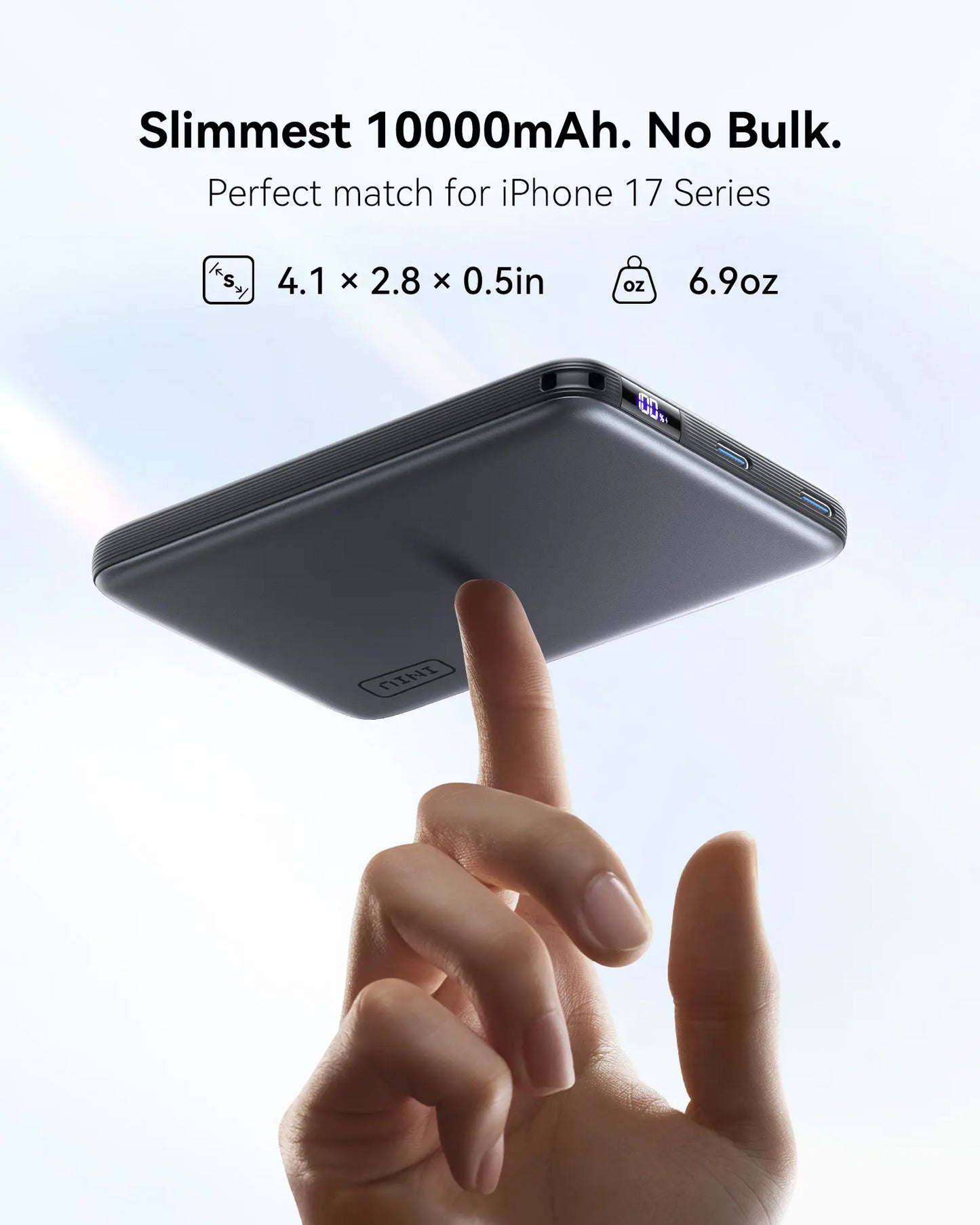 INIU P781 Snapgo Air Qi2.2 Certified 25W 10000Mah Magnetic Power Bank, Ultra Slim 45W Fast Charging Power Bank Travel Wireless Metal Battery Pack, Detachable Lanyard USB C Cable Phone Charger for Iphone 17 16 15 14 13 12 Series,Summerwins