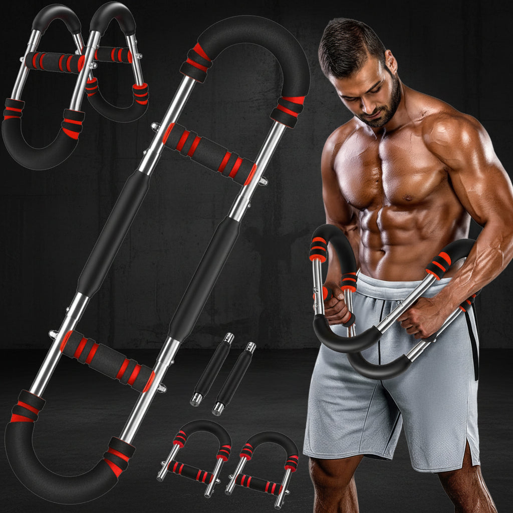 Arm Trainer,3 Level 60-100LBS Adjustable,Chest&Arm Workout Equipment for Men,Muscle&Strength Trainer,Portable Spring Resistance, Perfect Gift
