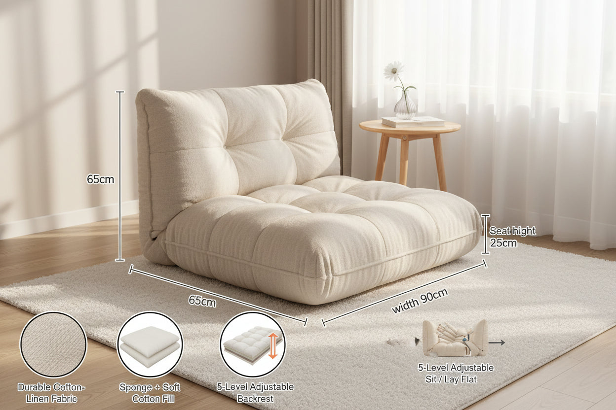 Thick, Soft and Comfortable Lazy Sofa, Huge Tatami for Sleeping and Lying on the Balcony, Multiple Colors to Choose From