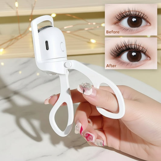Ultraglow Electric Eyelash Curler Long-Lasting Curl for Perfectly Defined Lashes Your Professional Makeup Essential Eyelash Curlers Kit Lightweight Plastic Cosmetic Pack