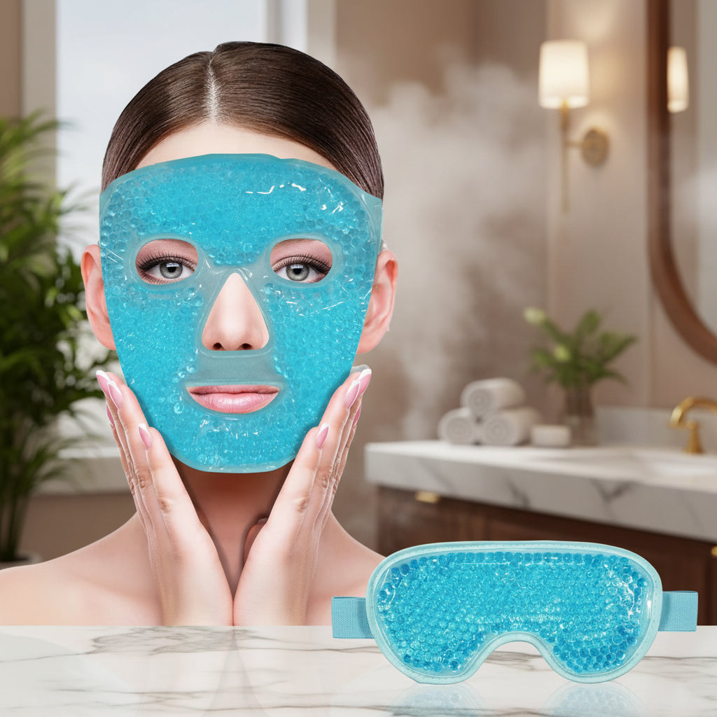 Gel Cooling Ice Face Eye Mask Facial Mask Hot Cold Compress Pack Gel Beads Cold Face Eye Mask Ice Pack,Compress Sleeping Facespa