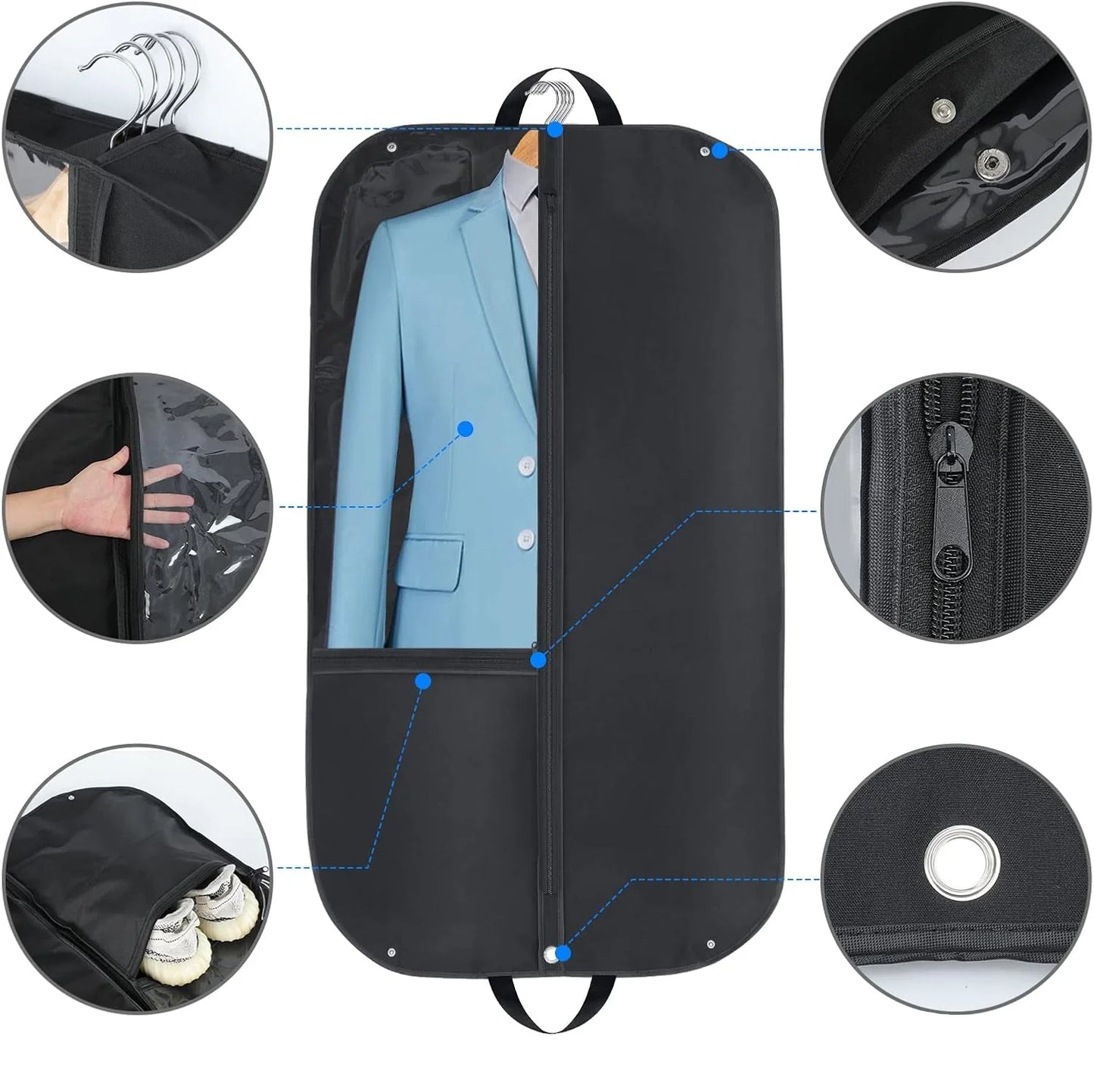 Kleidersack Aus Oxford-Gewebe Mit Zwickel Und Taschen