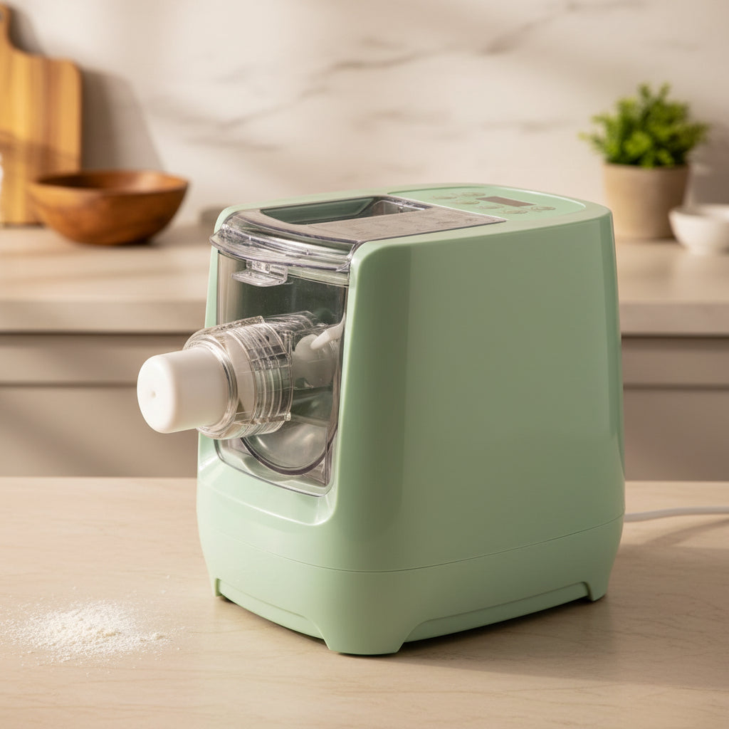 Electric Pasta Maker, 260W Automatic Noodle Maker Machine with 13 Pasta Shapes, 600G Flour Capacity Pasta Maker Machine with Measuring Cups, for Home Kitchen, Easy to Clean, Green
