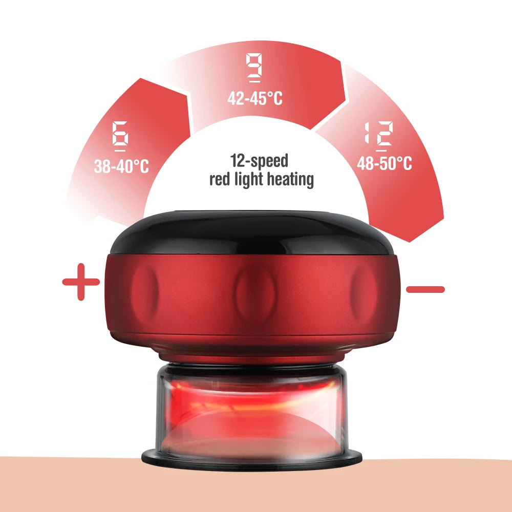 Smart Electric Body Cupping Massager – Heated Vacuum Scraping Therapy Device for Back, Neck & Arm Relief 🔥👐
