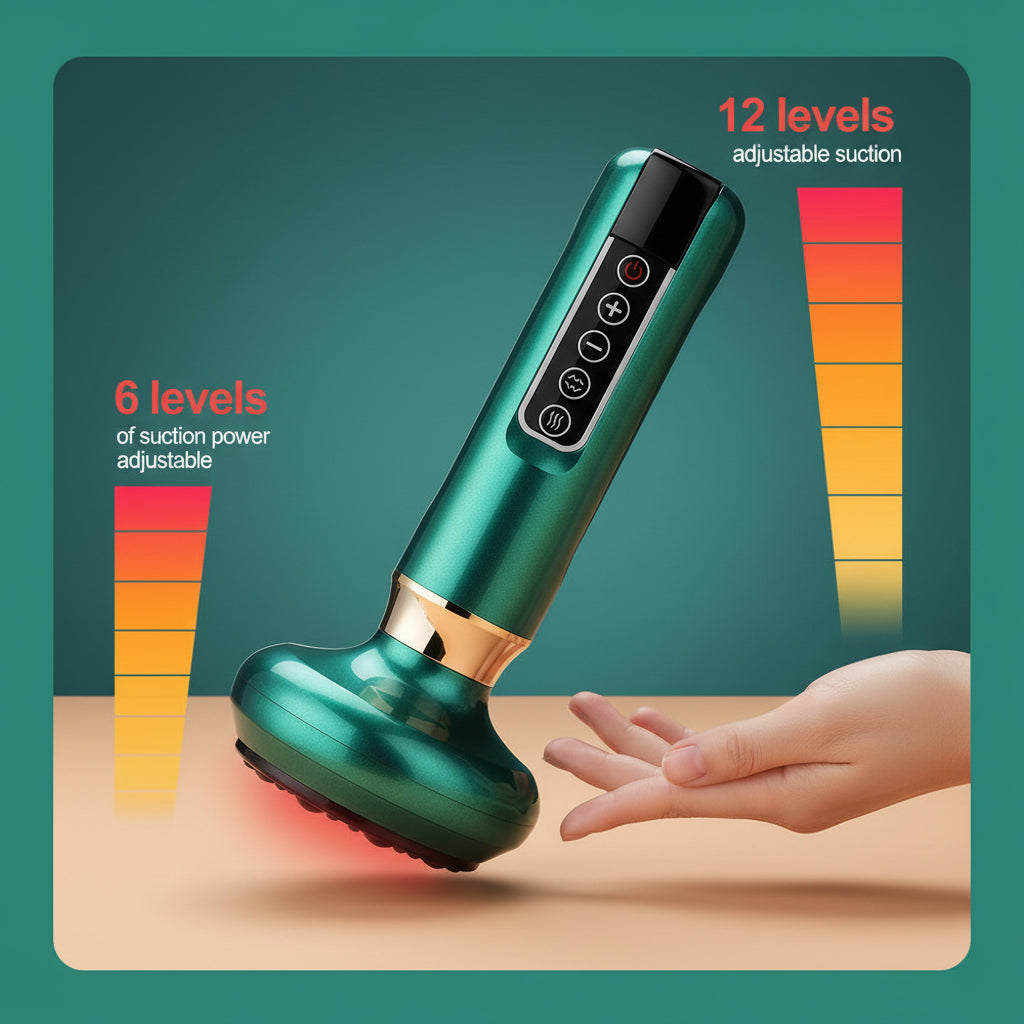 Smart Body Massager Vacuum Suction Device Cellulite Fat Bruning Handheld Chinese Sculpting Heating Cans for Belly Back Massage