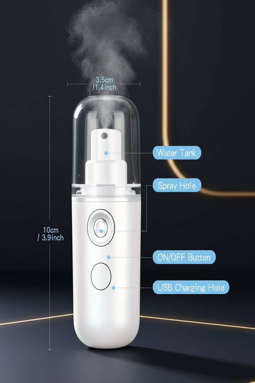 USB Mist Facial Sprayer Humidifier Rechargeable Nebulizer Face Steamer Moisturizing Beauty Instruments Face Skin Care Tools