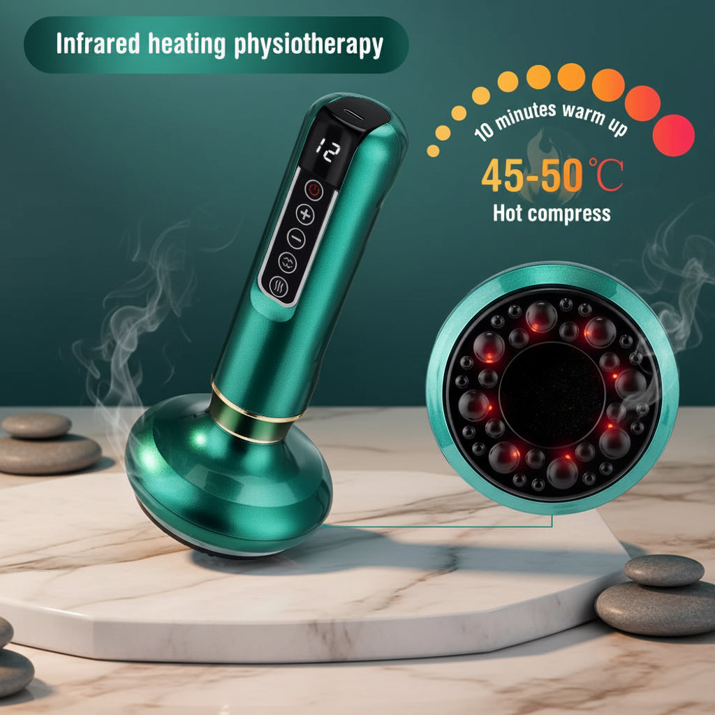 Smart Body Massager Vacuum Suction Device Cellulite Fat Bruning Handheld Chinese Sculpting Heating Cans for Belly Back Massage