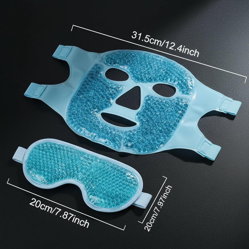 Gel Cooling Ice Face Eye Mask Facial Mask Hot Cold Compress Pack Gel Beads Cold Face Eye Mask Ice Pack,Compress Sleeping Facespa