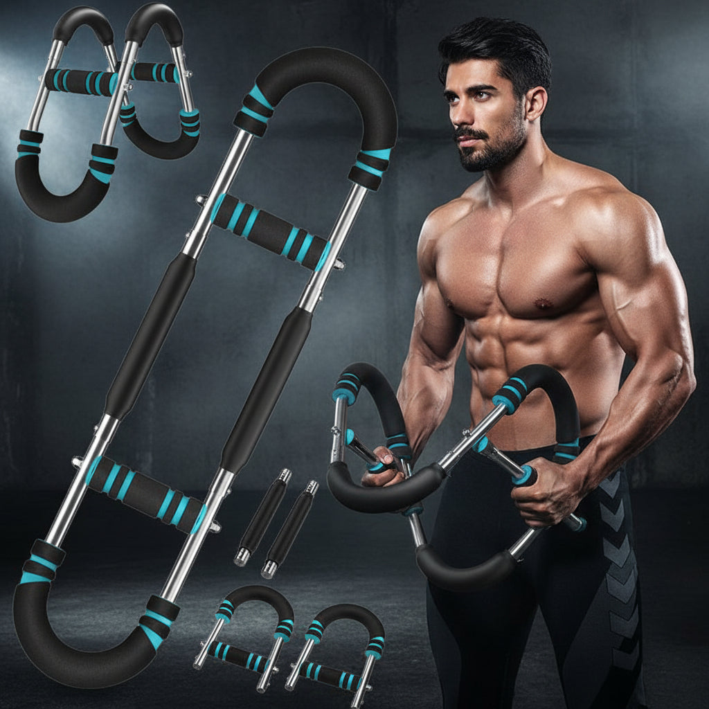 Arm Trainer,3 Level 60-100LBS Adjustable,Chest&Arm Workout Equipment for Men,Muscle&Strength Trainer,Portable Spring Resistance, Perfect Gift