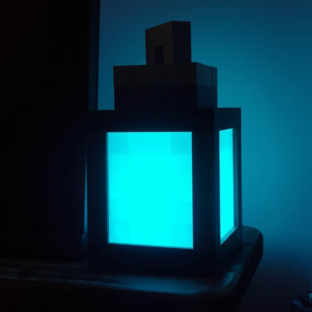 3-In-1 RGB Pixel Lantern - 16 Colors Remote Control Night Light | 3D Printed PLA Handmade Soul Lantern, USB-C Rechargeable Party/Game Room/Bedroom Decor, Creative Birthday & Halloween Gift for Boys & Girls
