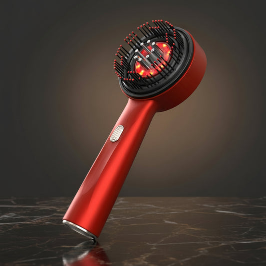 Electric Scalp Vibration Massage Comb Infrared Head Knead Massager Red Light Hair Growth Liquid Oil Applicator Anti-Hair Loss
