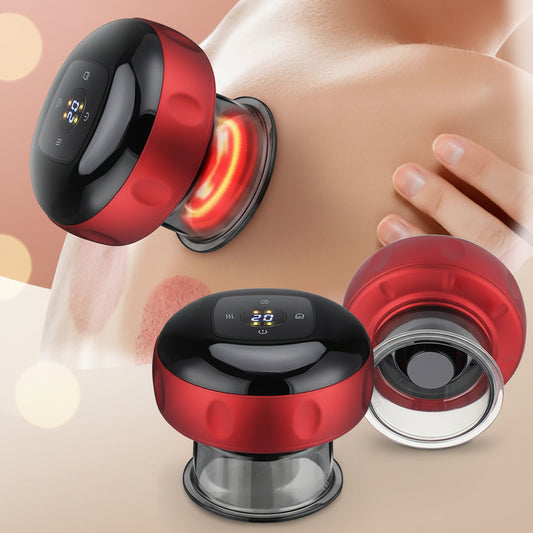 Smart Electric Body Cupping Massager – Heated Vacuum Scraping Therapy Device for Back, Neck & Arm Relief 🔥👐
