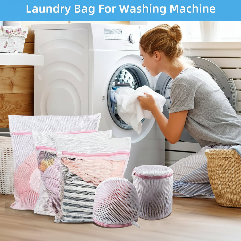 Mesh Laundry Bags for Delicates Durable Protective Wash Bags Travel Storage Bags for Intimates Lingerie, 7PCS (1XXL, 1XL,1L,1M,1S,2 Bra Bags)