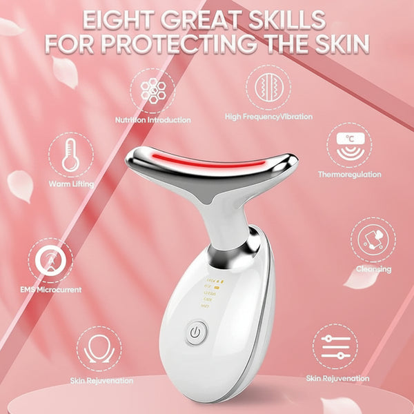 Facial Massager for Skin Care | Double Chin Treatment | 7 Color Modes | Face Sculpting Tool | Thermal, Vibration, Microcurrent | USPS/UPS Tracking (US Shipping Only)